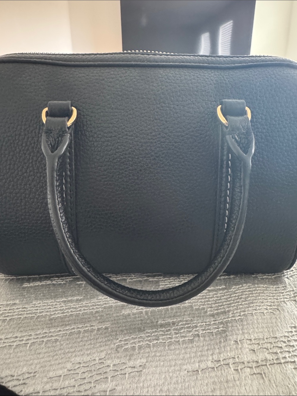 Tory Burch Black Pebbled Leather Crossbody with Tassel - Picture 4 of 7